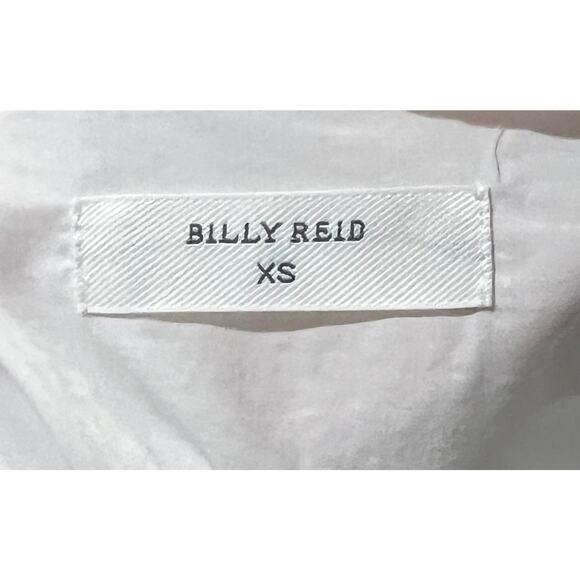 Billy Reid Tunic Shirt Mens XS White Cotton Henley Short Sleeve Split Tail - Picture 3 of 4